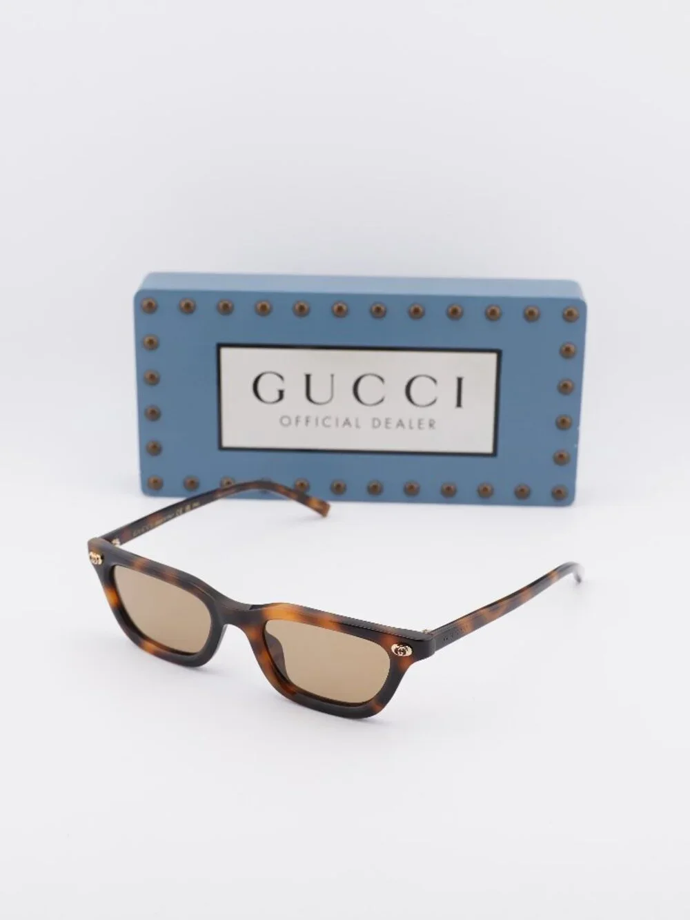 Gucci GG1944S 006 Rectangle Sunglasses - Havana / Brown